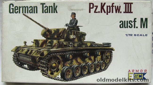 ESCI 1/72 Pz.Kpfw.III Panzer III Ausf.M Tank, 8001 plastic model kit